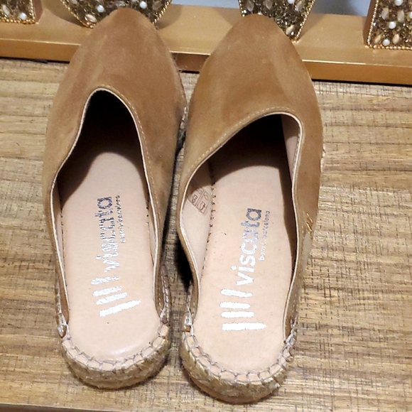 Viscata Suede Espadrille Slip On Sahara Brown Sandals Sz 7 (38) - Picture 3 of 11